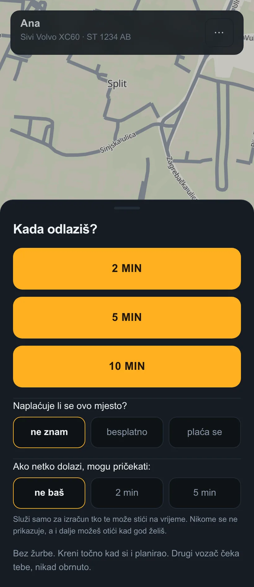 Odlaziš za koliko?